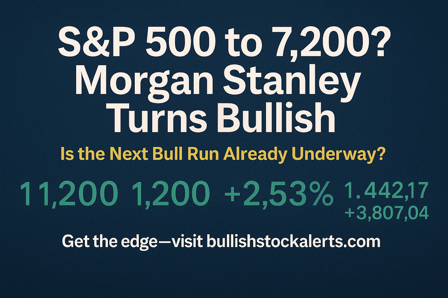 Morgan Stanley upgraded U.S. equities