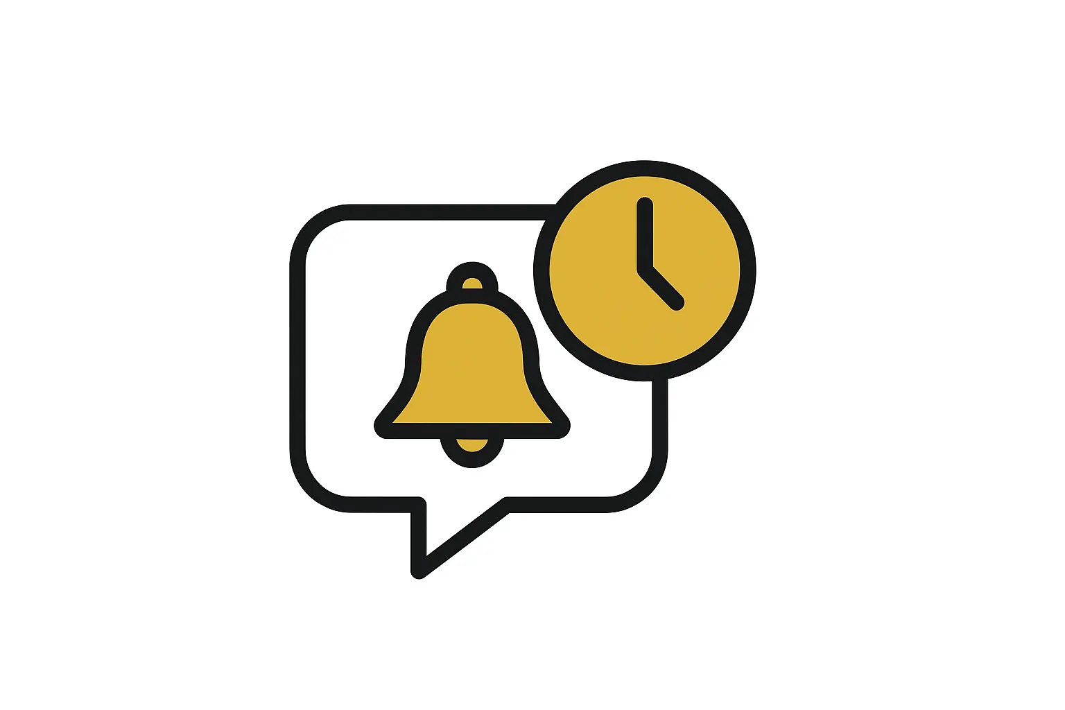 Flat vector icon showing a notification bell and clock, symbolizing real-time delivery of stock trading alerts and investment signals.</p>
<p>