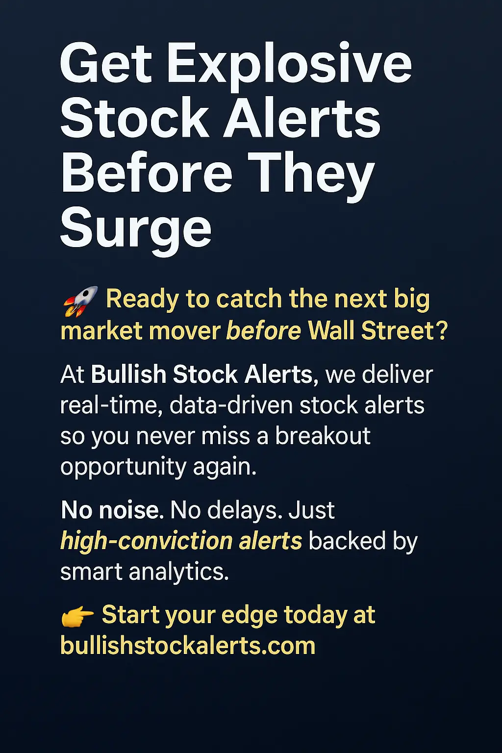 data-driven stock alerts