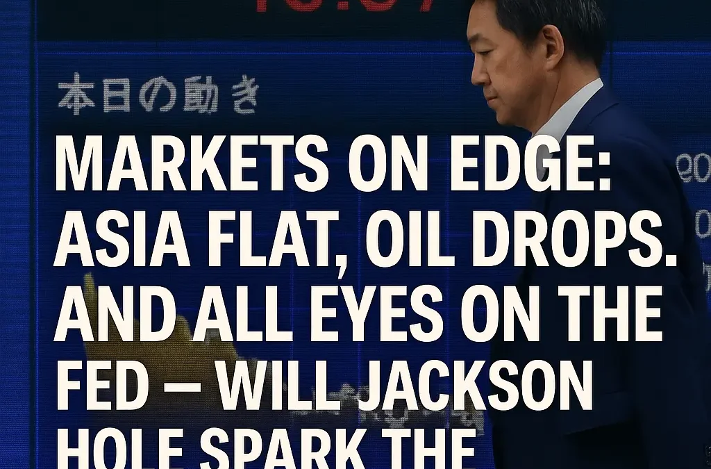 Markets on Edge: Asia Flat, Oil Drops, and All Eyes on the Fed – Will Jackson Hole Spark the Next Big Rally?